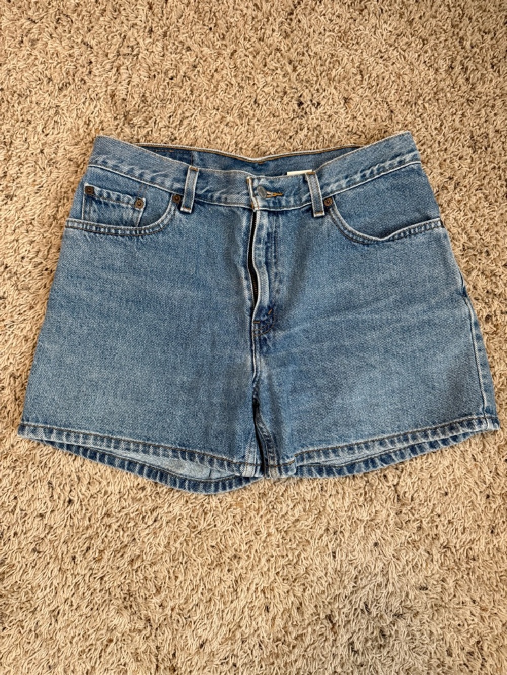 Levi's Light Blue High-Rise Denim Shorts